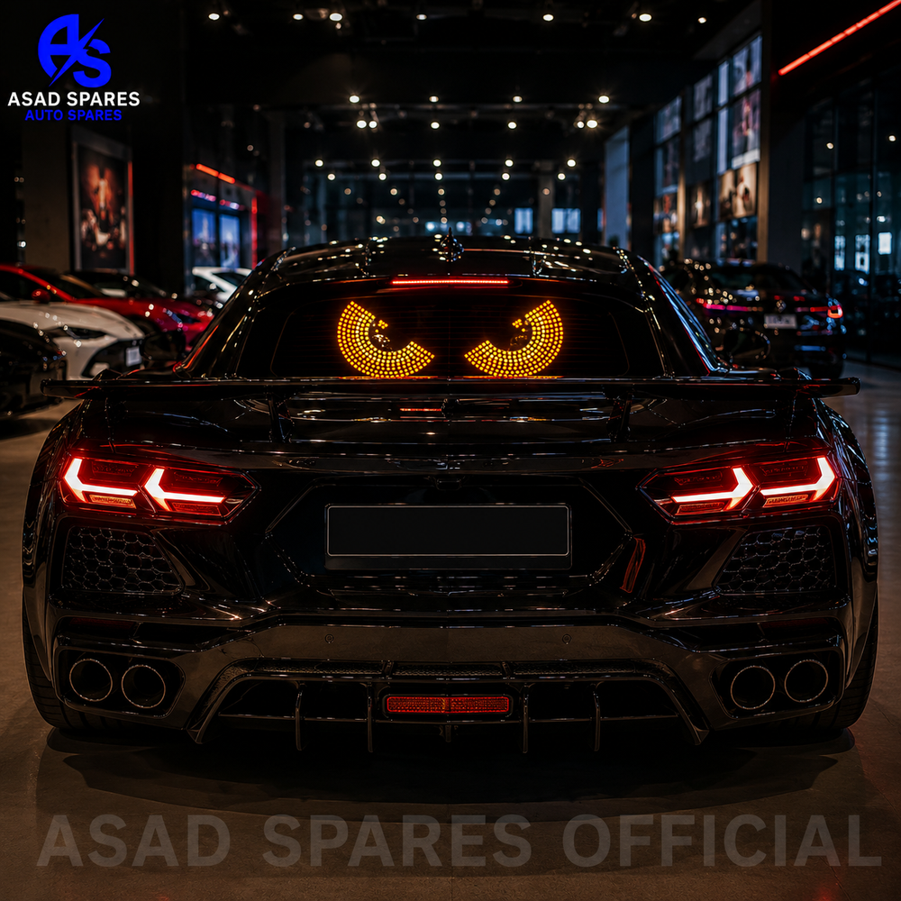 : ASAD SPARES LED Devil Eyes rear windshield display package with controller wiring and mounting accessories