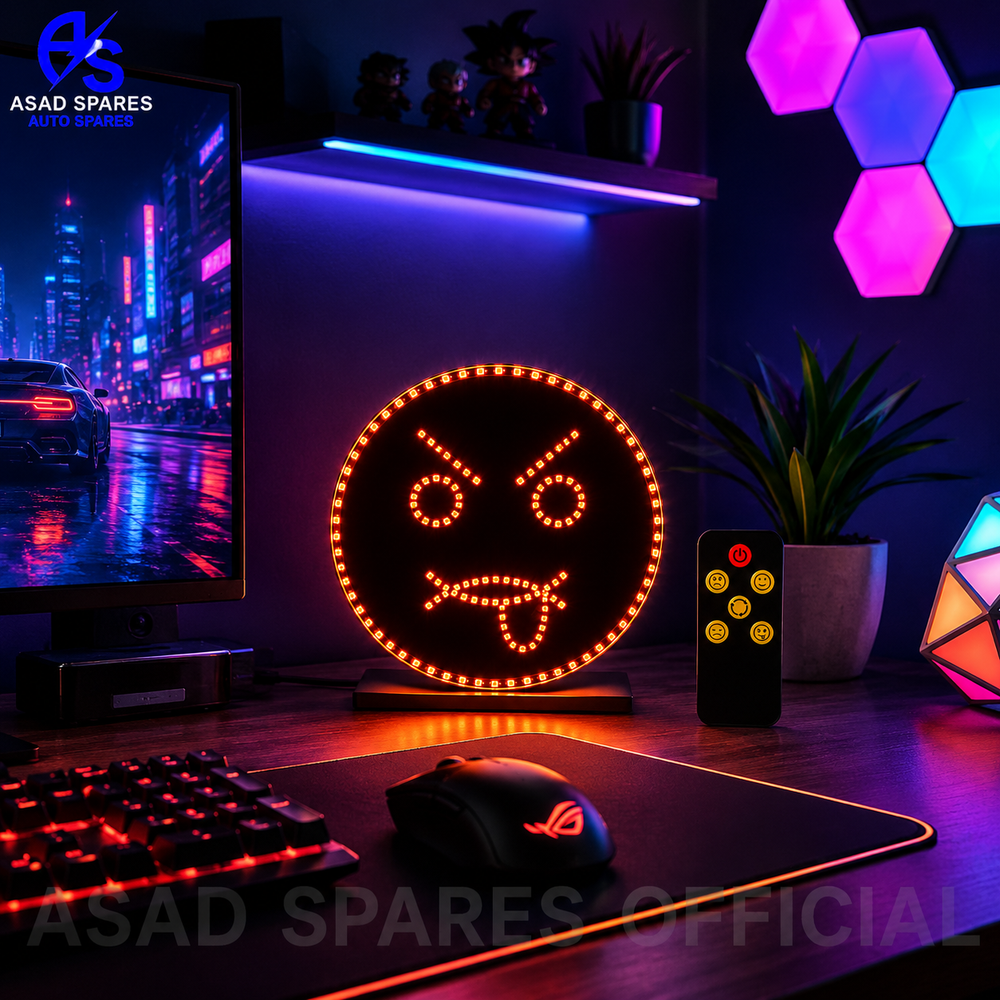 ASAD SPARES LED smiley expression rear window light package with controller USB cable and mounting accessories