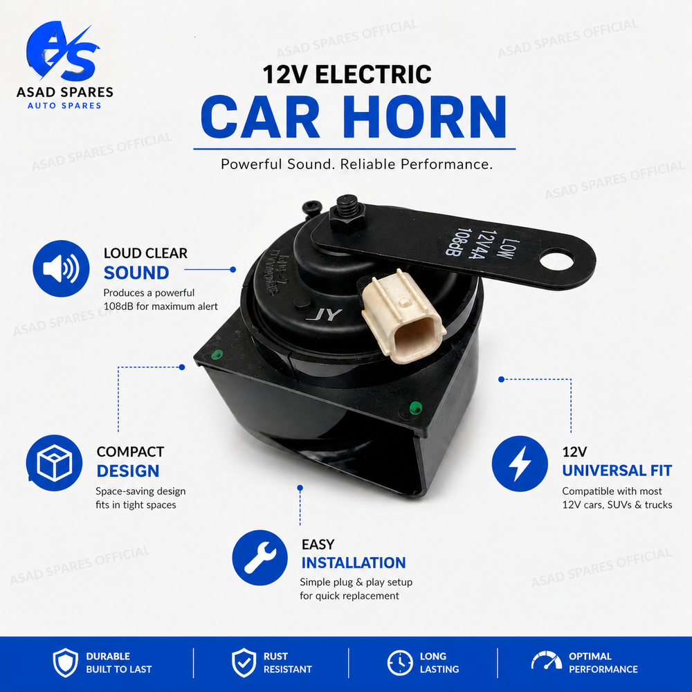 ASAD SPARES JJQ Honda Accord horn speaker package with mounting hardware and connector accessories