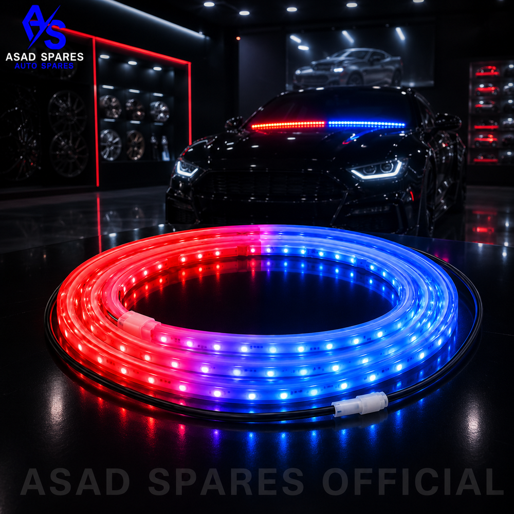 ASAD SPARES LED interior strip light kit with power cables controller and installation accessories for vehicles