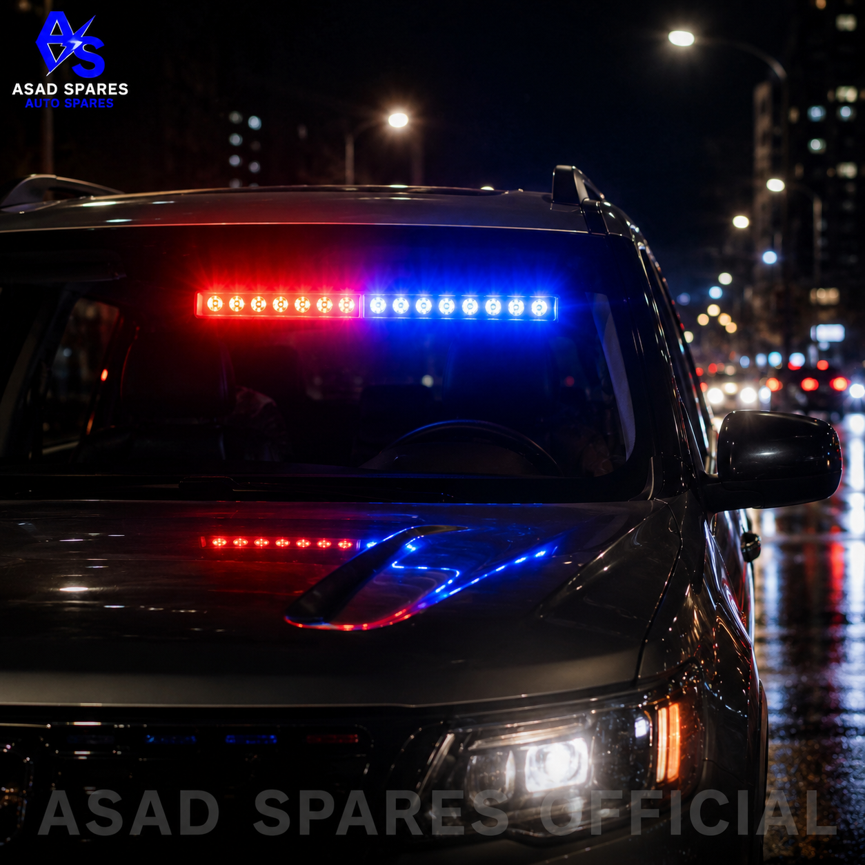 Multi-color LED dashboard light displaying vibrant red blue and amber illumination for premium interior styling