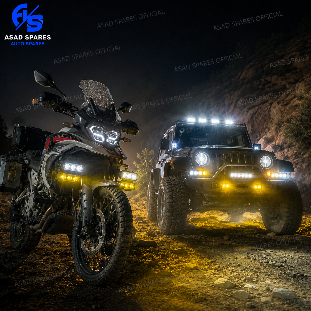 Universal projector fog light installed on truck and utility vehicle for powerful auxiliary lighting performance