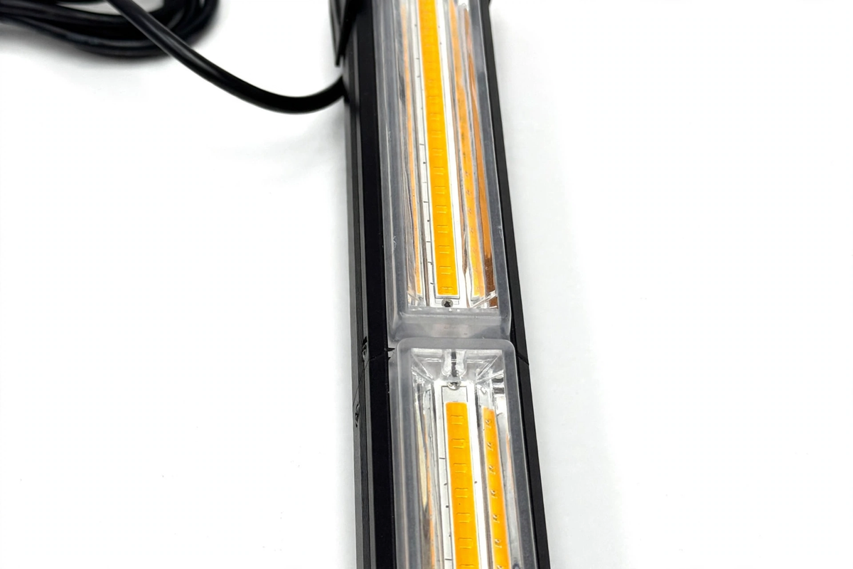 Amber COB LED Bar Light - Flashing Warning Light for Trucks & Heavy Vehicles