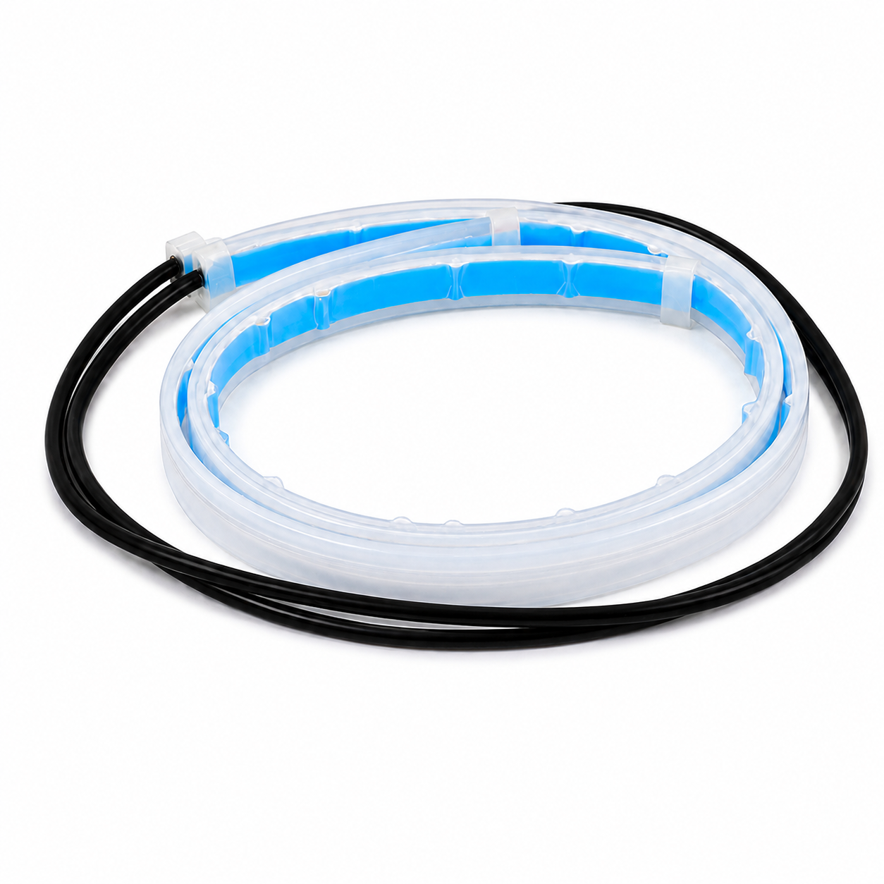 ASAD SPARES flowing dual color LED DRL strip with white and amber lighting for premium car styling and visibility