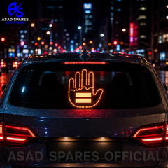 Multi expression LED car window light with bright gesture display for safer and fun driving communication