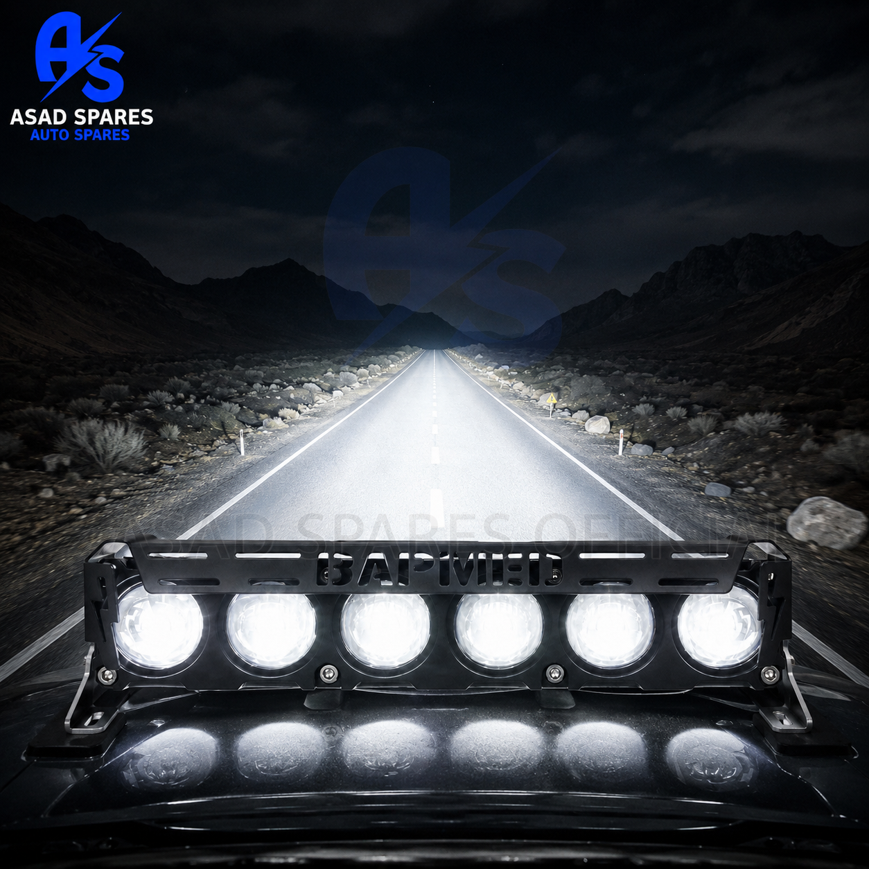Waterproof LED motorcycle driving light illuminating dark roads with powerful white and yellow beam output