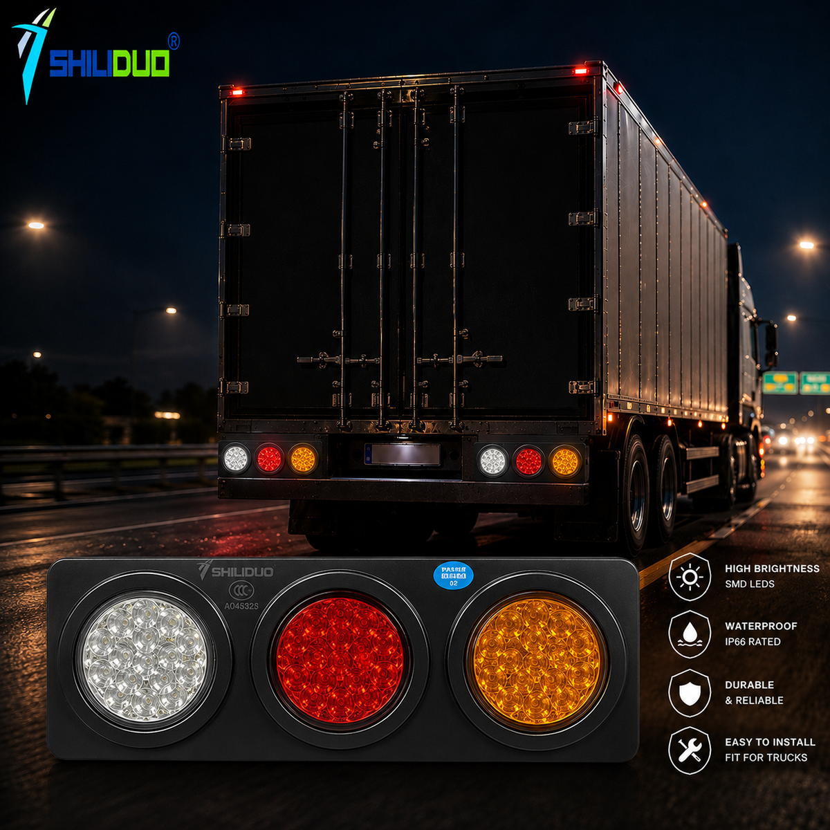 Custom 24V LED Tail Light (Waterproof Stop, Turn Signal & Fog Driving Lamp System)