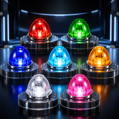 Bright LED side marker strobe light improving vehicle visibility during day and night driving conditions