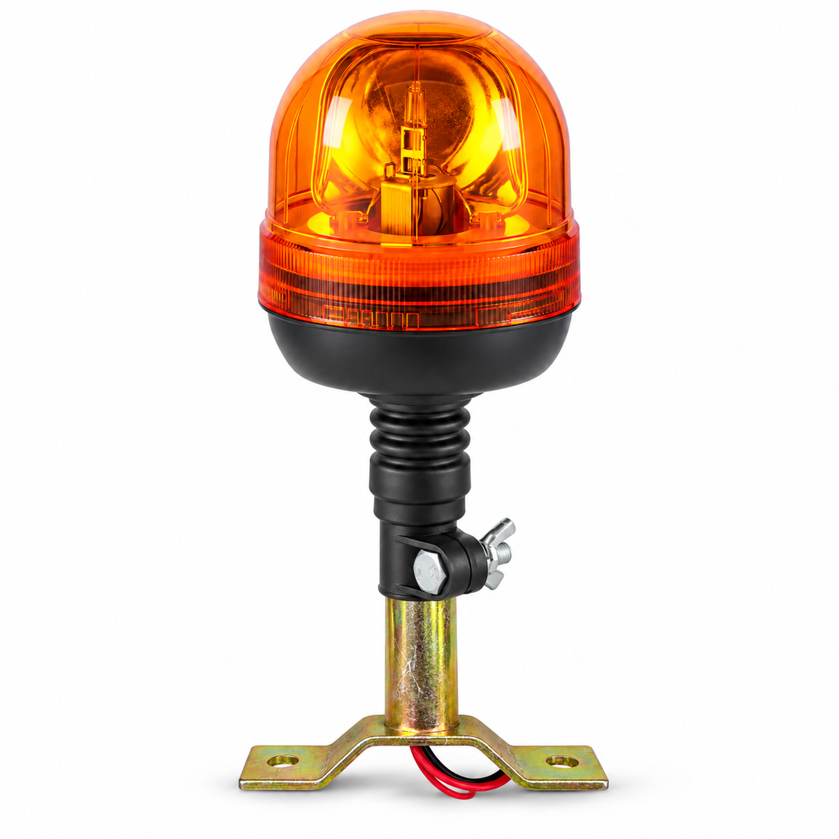 Flexible Pole Rotary Halogen Strobe Beacon | Amber Warning Light | Asad Spares