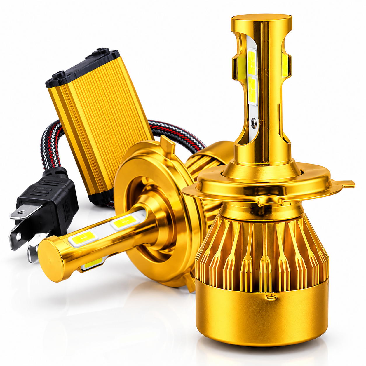 H4 C6 LED Headlight Bulbs