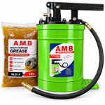 Heavy-Duty Bucket Grease Pump with Flexible Hose & Metal Grease Gun Nozzle