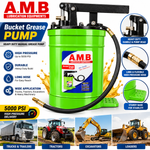 Heavy-Duty Bucket Grease Pump with Flexible Hose & Metal Grease Gun Nozzle