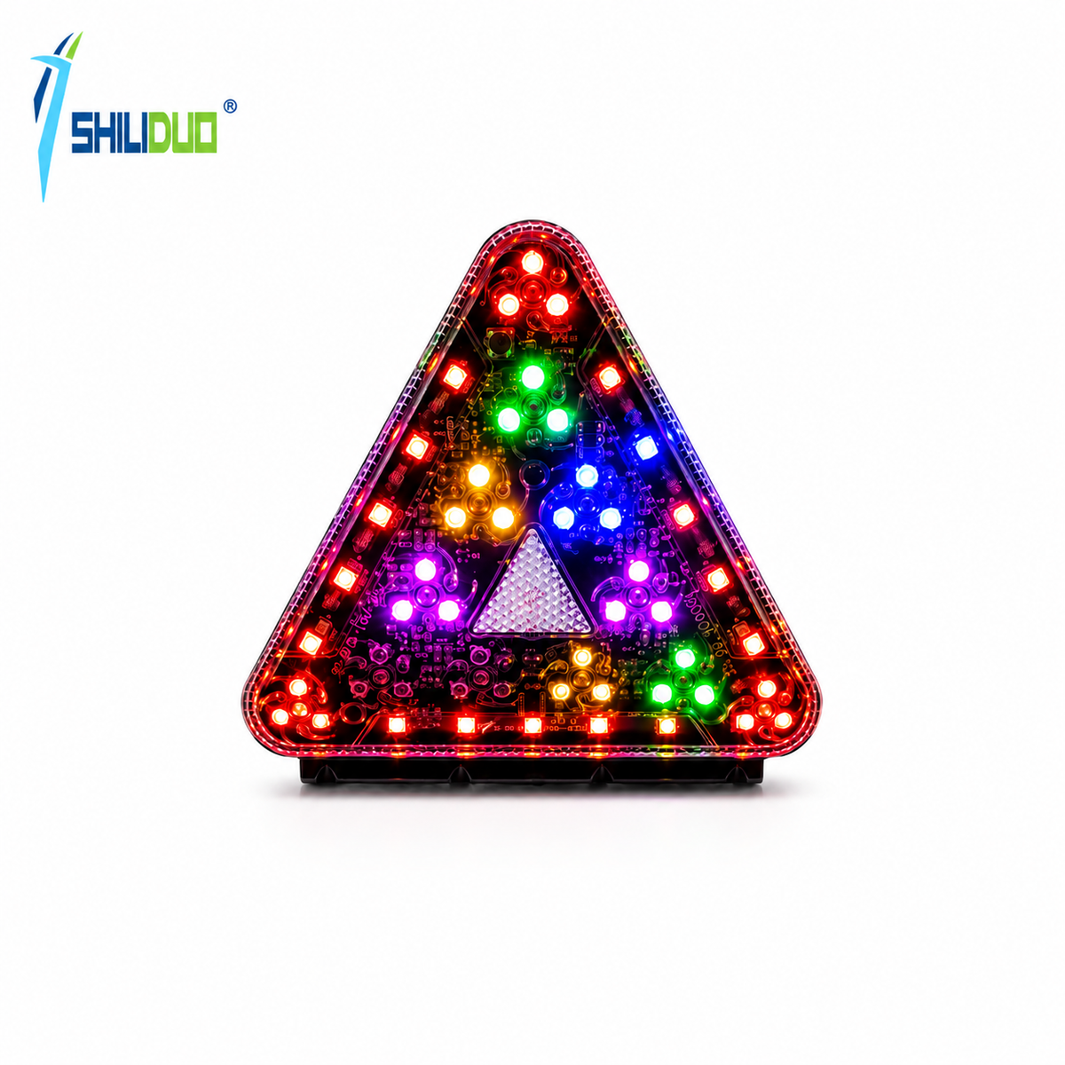 High Bright Triangle Flashing Warning & Brake Light (12V/24V, IP66 Waterproof)
