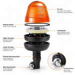 LTD1-01(C) R10 Amber LED Warning Beacon (24V High-Visibility Industrial Safety Light)
