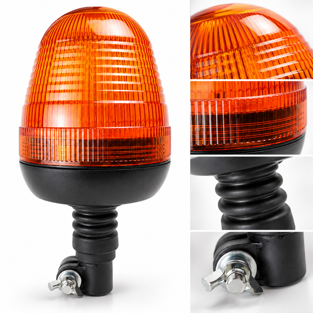 LTD1-01(C) R10 Amber LED Warning Beacon (24V High-Visibility Industrial Safety Light)