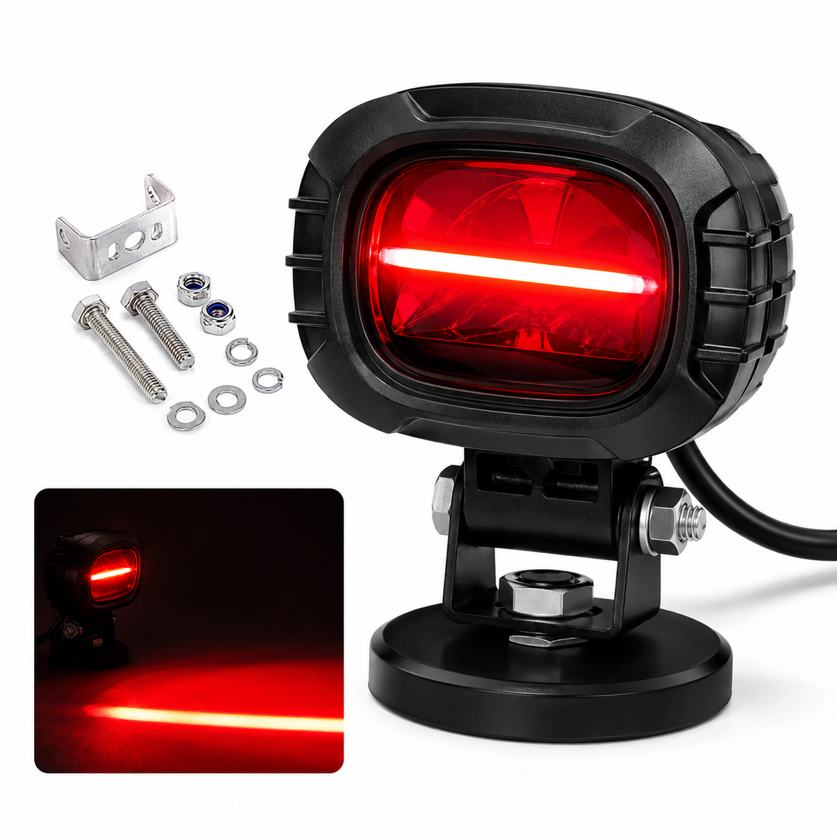Magnetic Forklift Work Light (Red & Blue Beam)