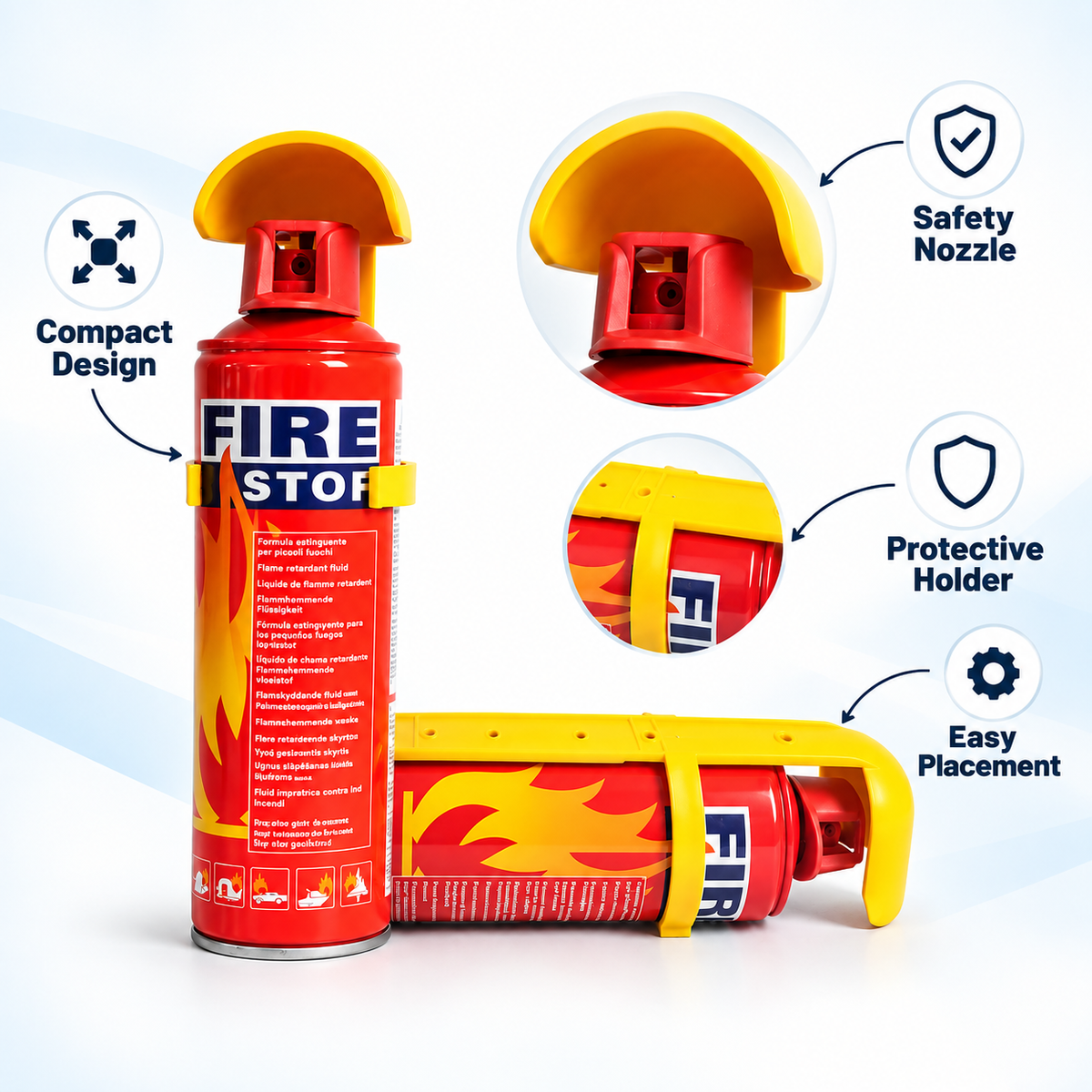 Mini Foam Fire Extinguisher for Cars | Asad Spares