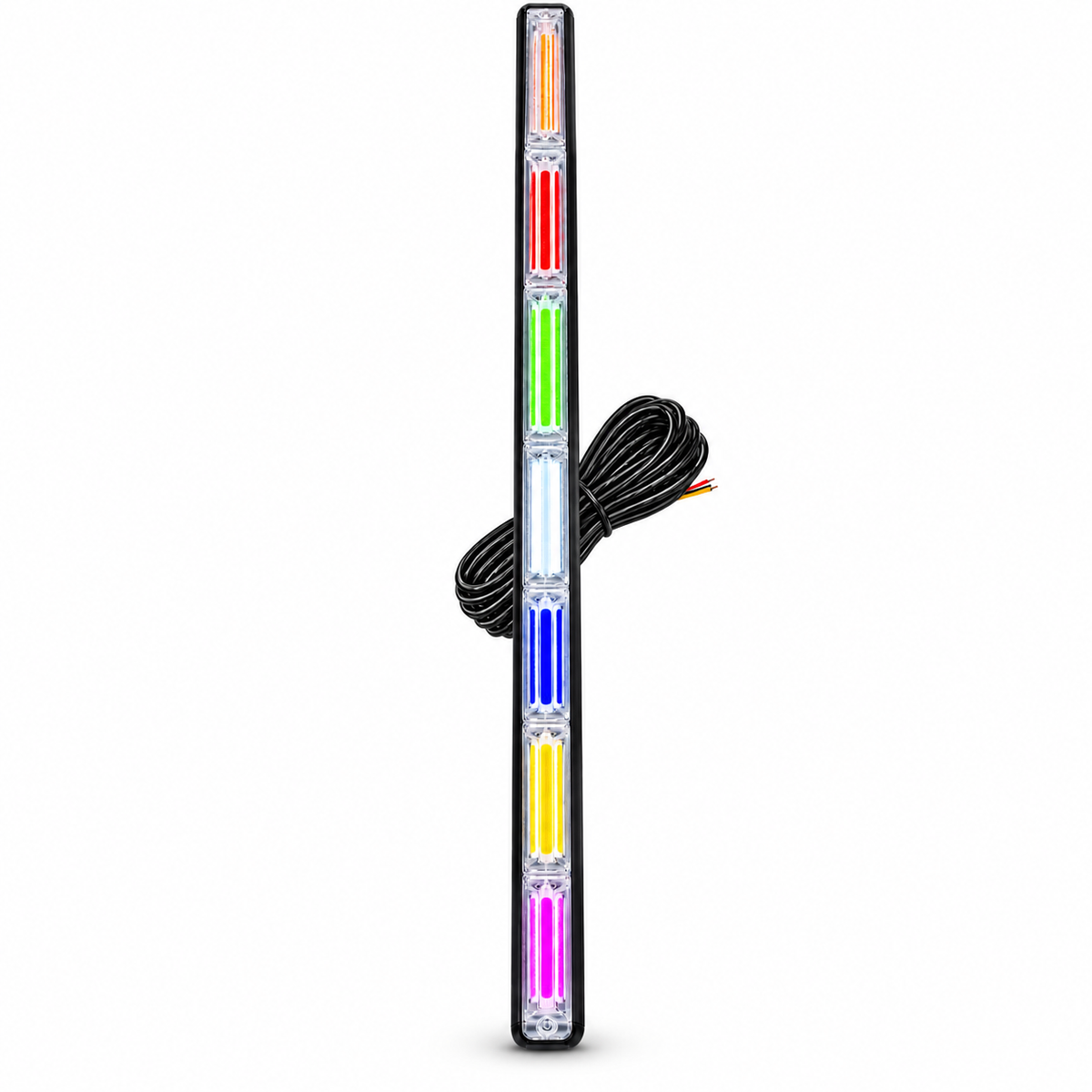 Multi-Color COB LED Long Strobe Light Bar (12V/24V High-Power Warning System for Trucks & Vehicles)
