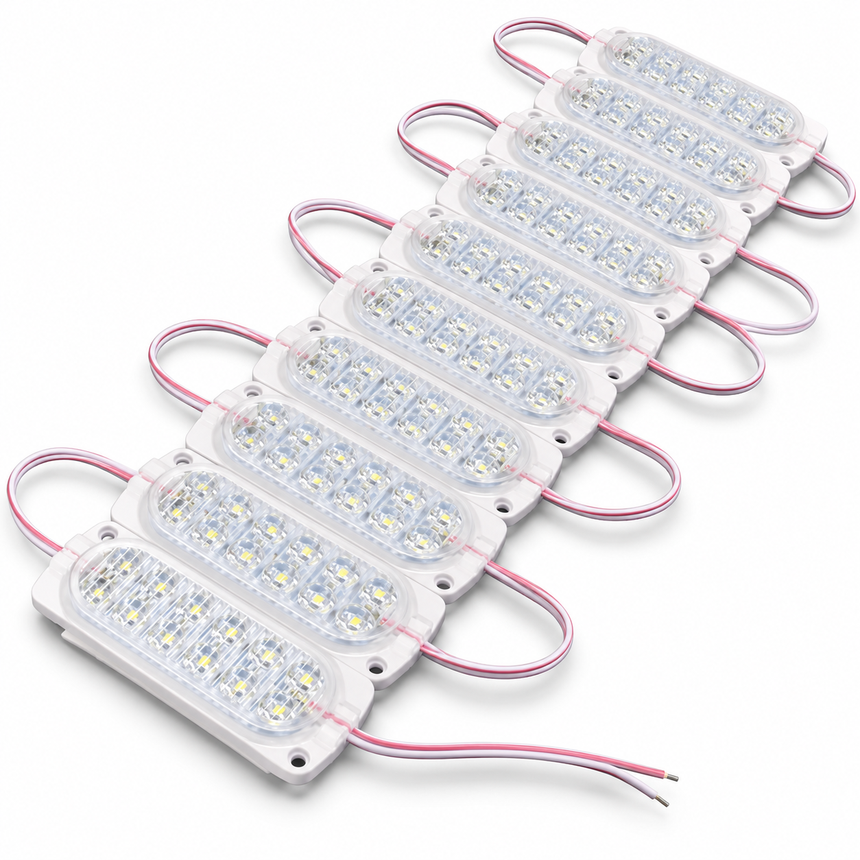 Pack of 10 | 12 LED Injection Module Light Bar | DC12V Multi-Color | Asad Spares