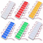 Pack of 10 | 12 LED Injection Module Light Bar | DC12V Multi-Color | Asad Spares