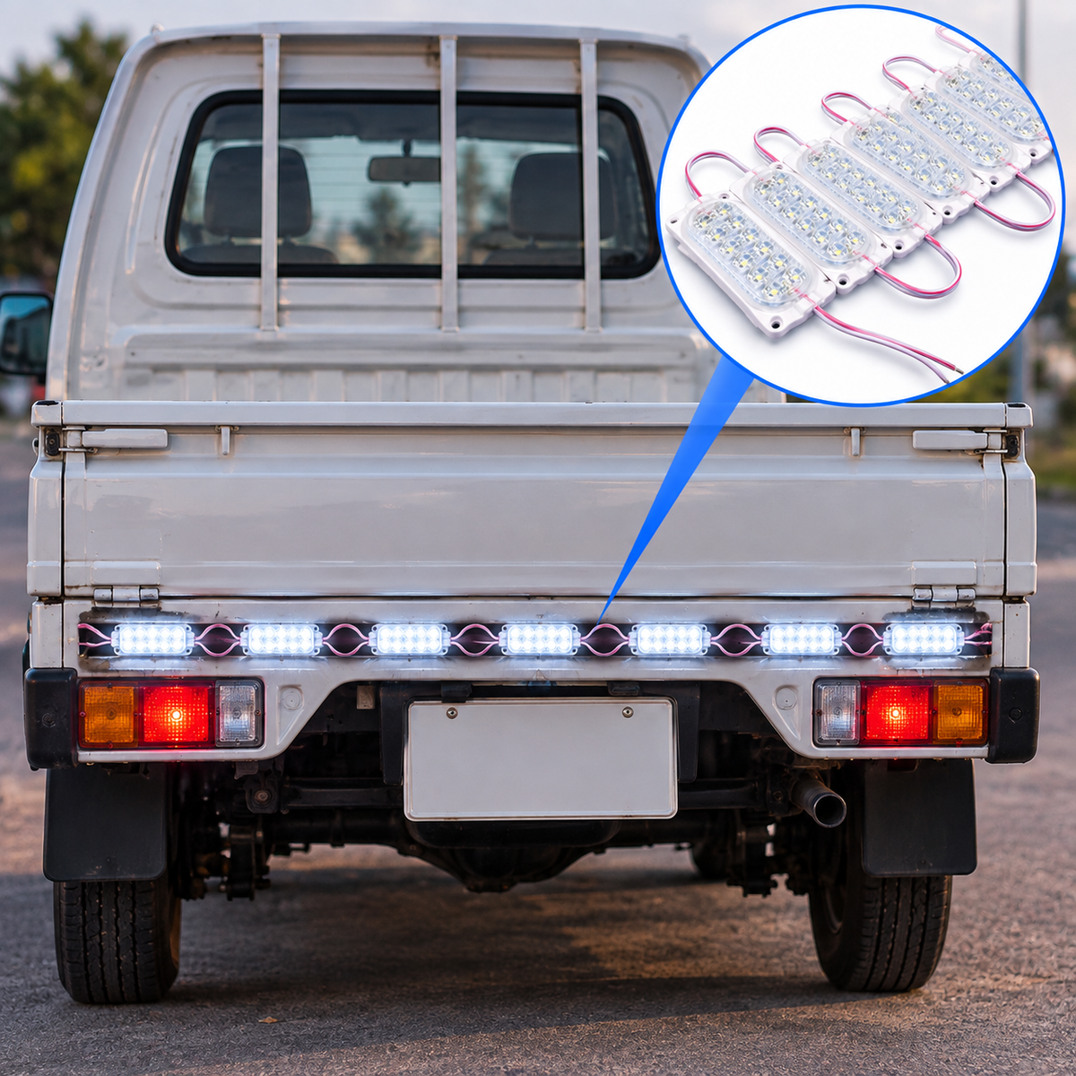 Pack of 10 | 12 LED Injection Module Light Bar | DC12V Multi-Color | Asad Spares