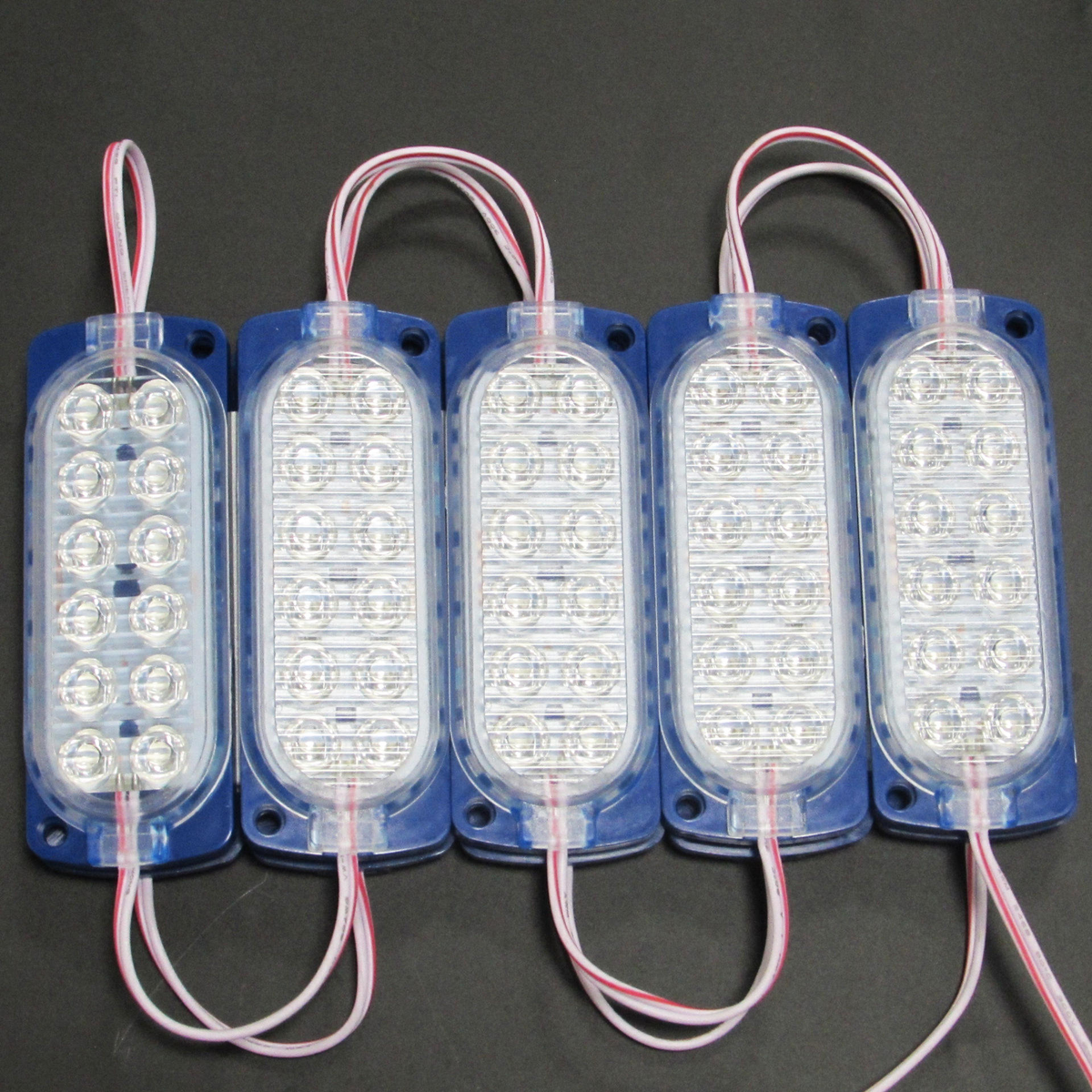 Pack of 10 | 12 LED Injection Module Light Bar | DC12V Multi-Color | Asad Spares