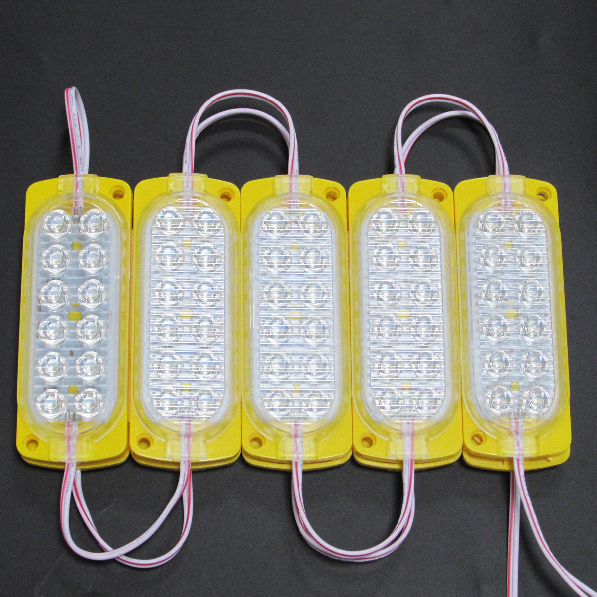 Pack of 10 | 12 LED Injection Module Light Bar | DC12V Multi-Color | Asad Spares
