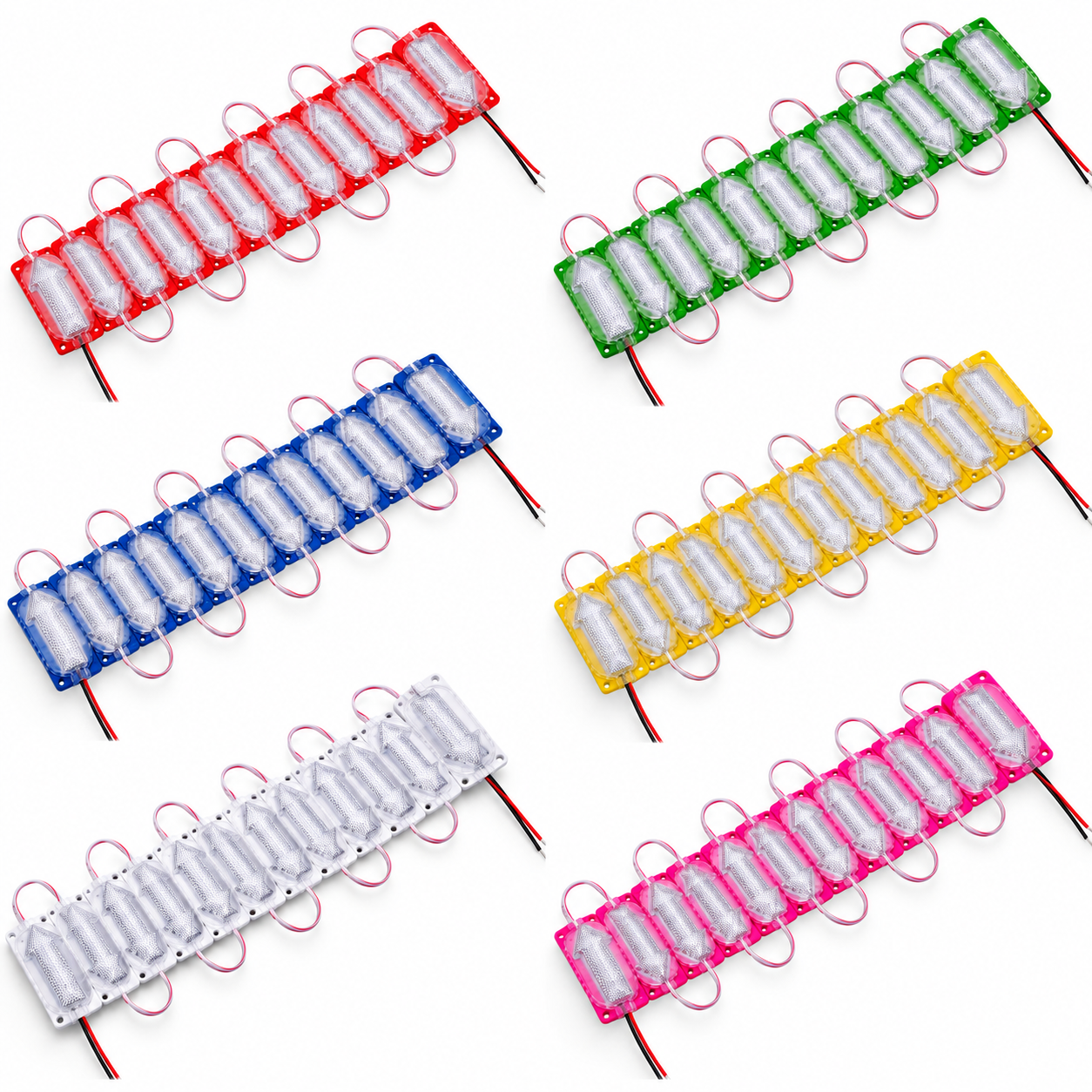 Pack of 10 | High Power Arrow LED Module String | 2835 SMD