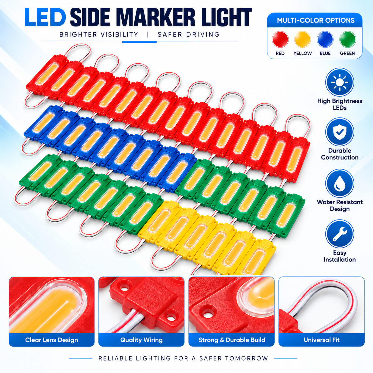 PACK OF 20 | 7019 COB LED Module 6-Chip DC12V