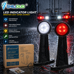 (PAIR) Waterproof LED Indicator Light (12V/24V)