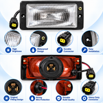 Rectangular H4 Halogen Headlight for Excavators & Heavy-Duty Vehicles