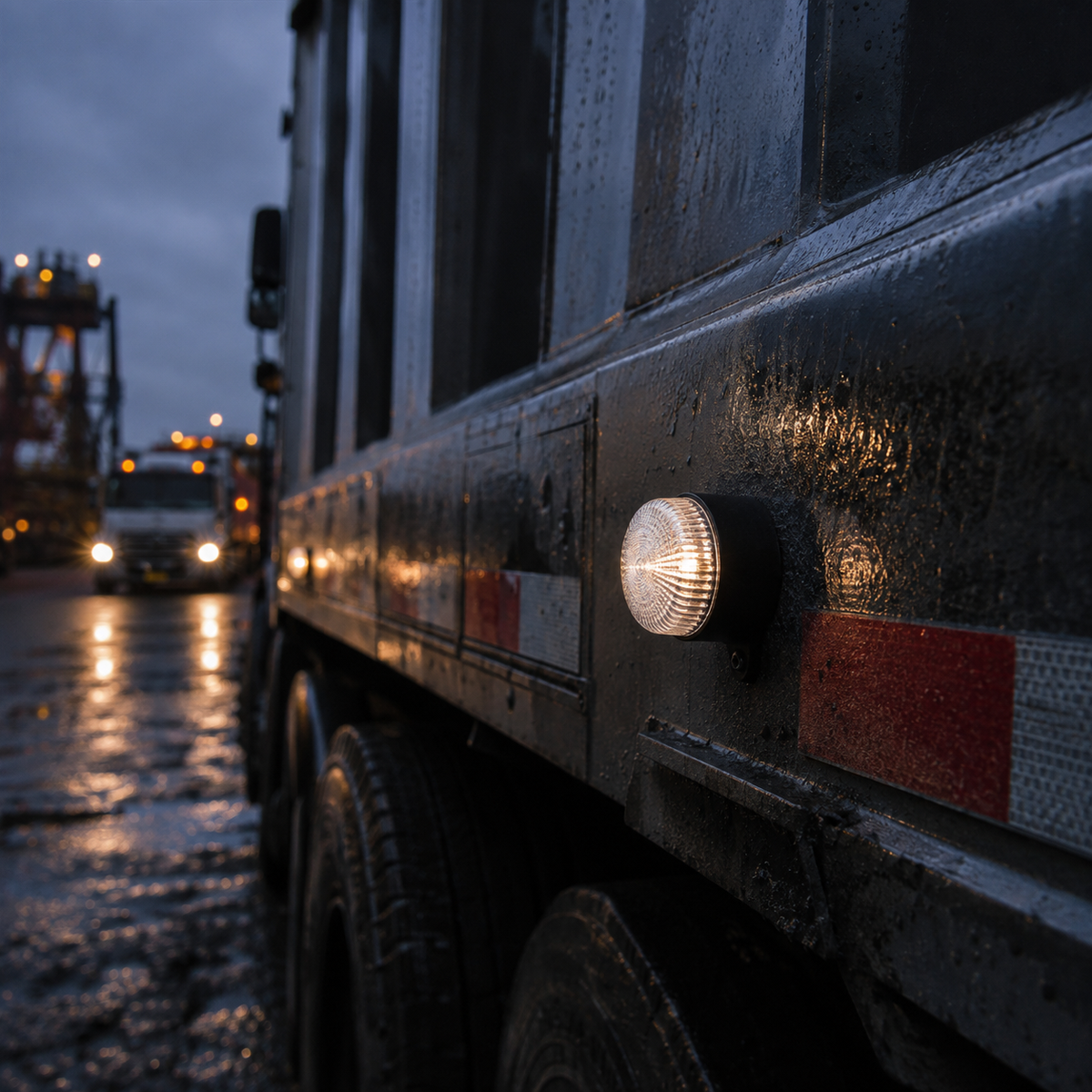 Round LED Warning Side Light | IP66 Waterproof