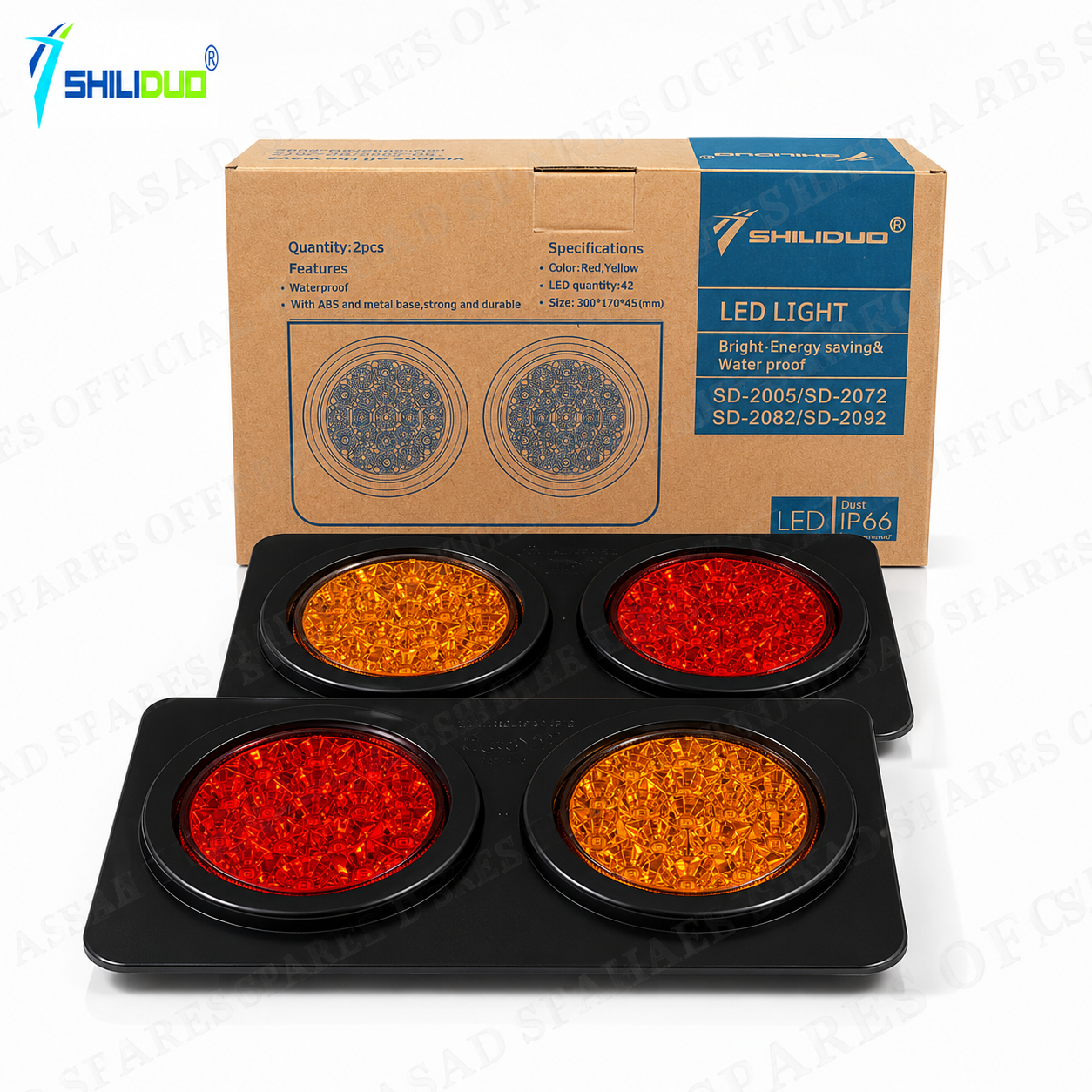 Shiliduo SD-2005 L/R Universal LED Trailer Tail Light (High Visibility Truck Rear Safety Light)
