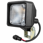 Square Halogen Work Light with Clear Lens