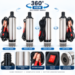 Stainless Steel Electric Oil Pump with Detachable Filter Screen (51MM Battery Clip Micro Water Pump)
