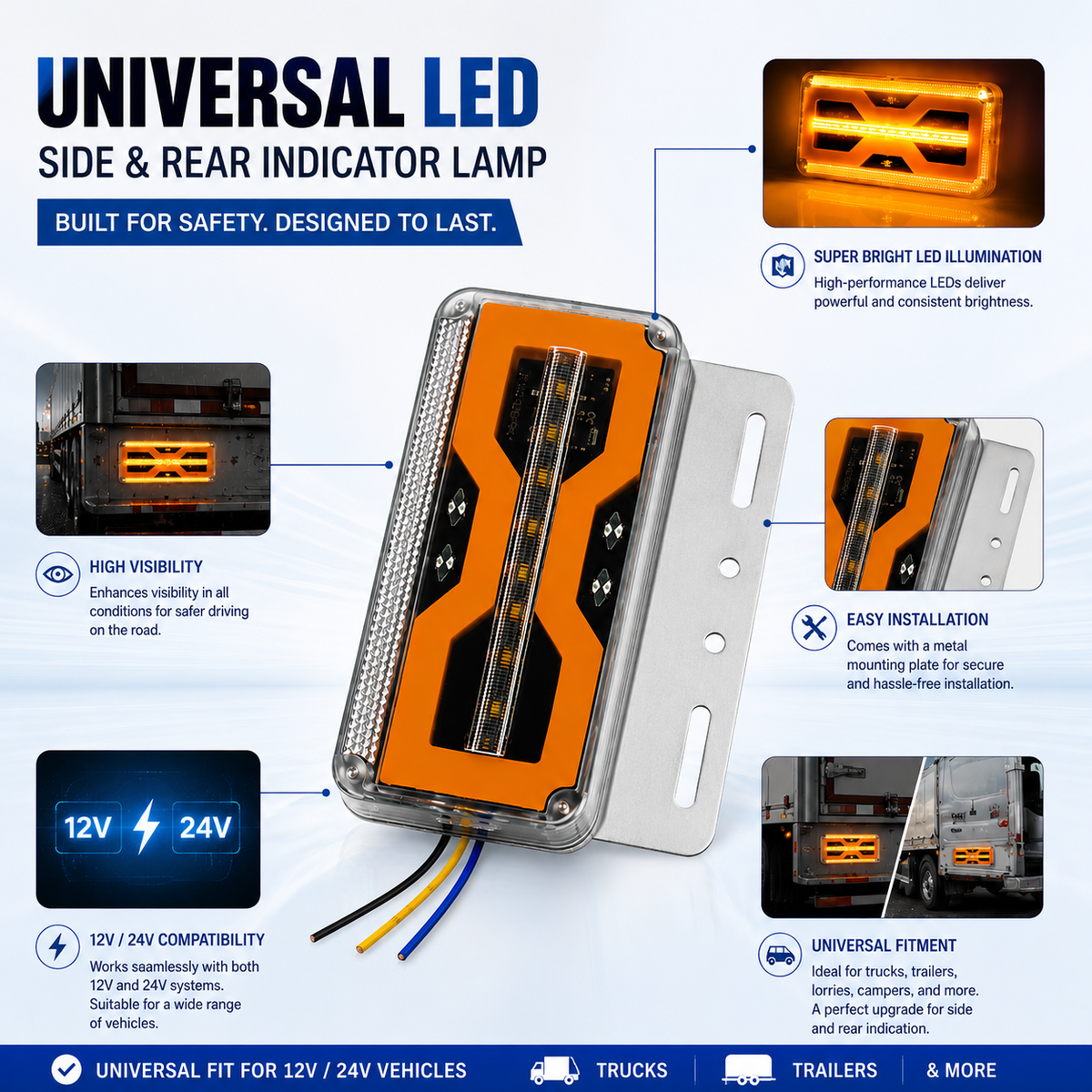 Universal LED Side & Rear Indicator Lamp