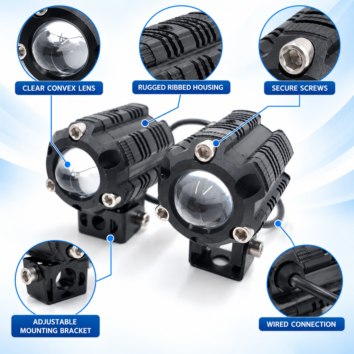 Universal Mini LED Spotlight for Car, Bike & Truck