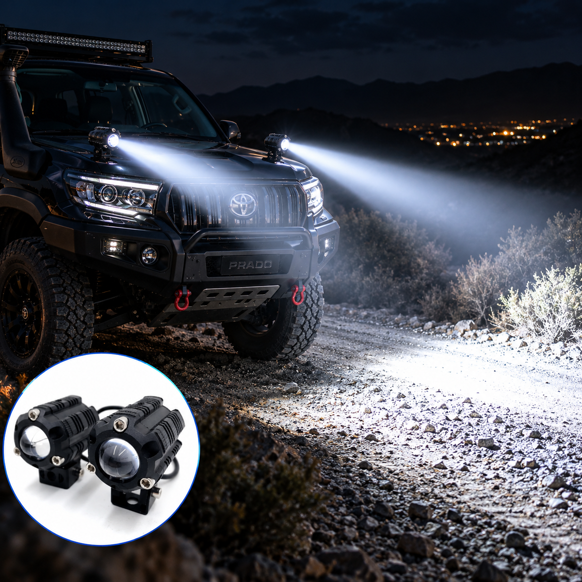 Universal Mini LED Spotlight for Car, Bike & Truck