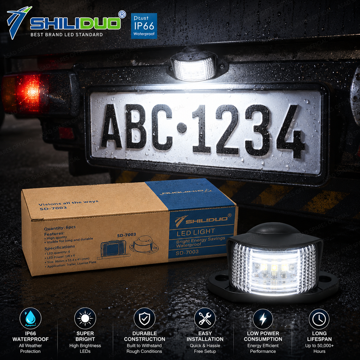 Waterproof IP66 LED Plate Light